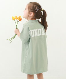 【LIMITED SALE 11%OFF】STANDARD バックロゴプリント 半袖ワンピース 子供服 キッズ 女の子 半袖ワンピース ノースリーブワンピース ワンピース 24SS_サマーガールズ特集_ワンピース