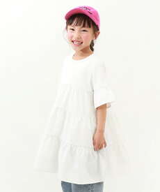 【LIMITED SALE 17%OFF】ティアード半袖ワンピース 子供服 キッズ 女の子 半袖ワンピース ノースリーブワンピース ワンピース