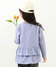 【春SALE 11%OFF】バックフリル 長袖Tシャツ 子供服 キッズ 女の子 トップス 長袖Tシャツ ロンT