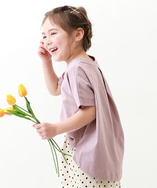 バックタック半袖Tシャツ 子供服 キッズ 女の子 トップス 半袖Tシャツ Tシャツ