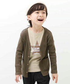 【SALE 22%OFF】無地リブカーディガン 子供服 キッズ 男の子 女の子 トップス カーディガン 24SS軽アウター特集_カーディガン