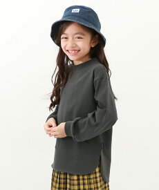 無地 ヘビーウェイト ロング丈 長袖Tシャツ 子供服 キッズ ベビー 女の子 トップス 長袖Tシャツ ロンT 綿100% 吸汗