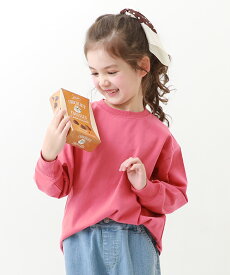 【LIMITED SALE 23%OFF】無地 ビッグシルエット 袖リブ 長袖Tシャツ 子供服 キッズ 男の子 女の子 トップス 長袖Tシャツ ロンT 綿100% 吸汗 親子リンク_袖リブ 24SS_親子リンク 24SS_ビッグシルエットTシャツ特集【送料無料】