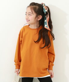 【LIMITED SALE 23%OFF】無地 ビッグシルエット 袖リブ 長袖Tシャツ 子供服 キッズ 男の子 女の子 トップス 長袖Tシャツ ロンT 綿100% 吸汗 親子リンク_袖リブ 24SS_親子リンク 24SS_ビッグシルエットTシャツ特集【送料無料】