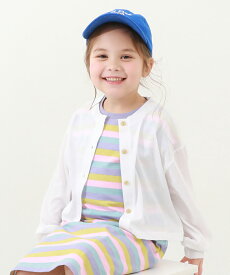 UVカット ガールズ カーディガン 子供服 キッズ 女の子 トップス カーディガン 24SS軽アウター特集_カーディガン 24SS_UV対策アイテム特集 24SS_猛暑対策特集_UVカットWEAR