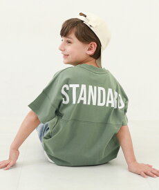 STANDARD バックロゴプリント 半袖Tシャツ 子供服 キッズ ベビー 男の子 女の子 トップス 半袖Tシャツ Tシャツ