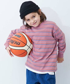 【送料無料】綿100% お洗濯してもよれにくい ビッグシルエット 袖リブ ボーダー 長袖Tシャツ 子供服 キッズ ベビー服 男の子 女の子 ロンT トップス