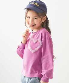 チュールモチーフ 長袖Tシャツ 子供服 キッズ 女の子 ロンT トップス