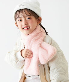 ふわふわ フェイクファー ティペット 子供服 キッズ 女の子 マフラー スヌード 防寒 25aw_防寒グッズ