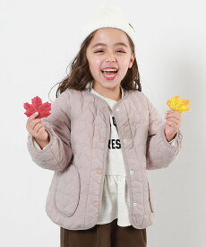 洗える ハートキルティング 裏あったかボアジャケット 子供服 キッズ 女の子 ダウンジャケット コート アウター ジャケット