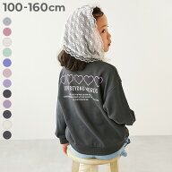 【アウトレット SALE 56%OFF/返品不可】デビラボ ガールズ プリント ボリュームスリーブ トレーナー 子供…