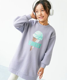 【アウトレット SALE 60%OFF/返品不可】デビラボ プリント 裏起毛 ワンピース 子供服 キッズ 女の子 長袖ワンピース ワンピース