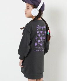 【アウトレット SALE 60%OFF/返品不可】デビラボ プリント 裏起毛 ワンピース 子供服 キッズ 女の子 長袖ワンピース ワンピース