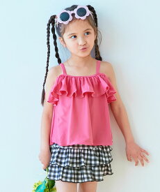 【LIMITED SALE 最大42%OFF】UVカット 3WAYで着られる オフショルセットアップ水着 子供服 キッズ 女の子 水着 2点セット セパレート水着 上下セット スイムウェア 100 110 120 130 140 150 160 プールグッズ 水泳 海水浴