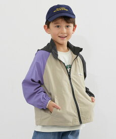 【SPECIAL SALE 6%OFF】撥水 ナイロン フード収納付き 配色ラグラン ウインドブレーカー 子供服 キッズ 男の子 女の子 ナイロンジャケット アウター ジャケット 25aw_louter