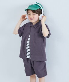 【SPECIAL SALE 13%OFF】半袖 シャツセットアップ 子供服 キッズ 男の子 女の子 セットアップ オールインワン