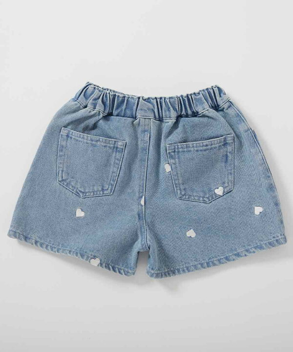 楽天市場】ハート刺繍 デニムショートパンツ 子供服 キッズ 女の子 