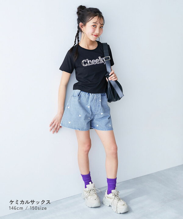 楽天市場】ハート刺繍 デニムショートパンツ 子供服 キッズ 女の子 