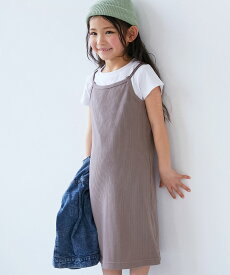 【SPECIAL SALE 73%OFF】リブキャミワンピース&半袖Tシャツセット 子供服 キッズ 女の子 セットアップ オールインワン 25ss_ガールズトレンド