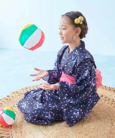 【アウトレット SALE 60%OFF/返品不可】【普段着もOK】 シワになりにくい セパレート ワンピース浴衣 子供服 キッズ 女の子 浴衣