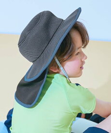 【アウトレット SALE 50%OFF/返品不可】気化熱のチカラでひんやり UVカット 保冷剤も入れられる日よけ付き ハット 子供服 キッズ 男の子 女の子 帽子 ハット