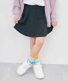 【両側ポケット付き】1分丈 カラフル 無地スカッツ 子供服 キッズ ベビー服 女の子 レギンス付き ウエストゴム スカッツ 1分丈 ボトムス スカート