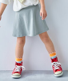 【両側ポケット付き】1分丈 カラフル 無地スカッツ 子供服 キッズ ベビー服 女の子 レギンス付き ウエストゴム スカッツ 1分丈 ボトムス スカート