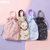 【LIMITED SALE 最大11%OFF】ハートデザイン 持ち手付き巾着 子供服 キッズ 女の子 スクールバッグ トー…