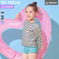 【SPECIAL SALE 33%OFF】UVカット フリルがかわいい ラッシュ水着 セットアップ 子供服 キッズ 女の子 海…