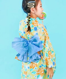 【1人でも着られる】着付け簡単 すぽっと ワンピース型浴衣 子供服 キッズ ベビー服 女の子 お祭り 夏祭り 花火大会 綿100％ 作り帯 浴衣 浴衣甚平特集