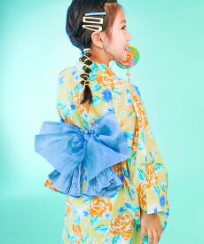 【LIMITED SALE 最大16%OFF】【ふわっと立体2重帯】1人でも着られる 着付け簡単 すぽっと ワンピース型浴衣 子供服 キッズ ベビー服 女の子 お祭り 夏祭り 花火大会 綿100％ 作り帯 浴衣 浴衣甚平特集