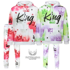 VICTORIOUS((BNgAX)) PAINT SPATTER KING FLEECE SETyM`2XLzXGbg@ZbgAbv XGbg㉺ t[Yp[J[@pc@qbvzbv㉺@Xg[gLA XA[X@㉺@