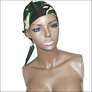 CAMOUFLADGE DU-RAG 迷彩 カモ 迷彩ドゥーラグ (ドゥーラグ)ドーラグ カモドゥーラグ メール便可能!ドーラグ 男女兼用 ウッドランドカモ ダンス