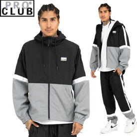 【11PC0303】PRO CLUB SYMMETRY TRACK JACKET (プロクラブ)　ナイロントラックジャケット　ヒップホップ衣装　ダンス　衣装　S〜3XL PROCLUBメンズアウター　ジャケットメンズ 大きいサイズ ジャケット LL 2L 3L 4L 5L