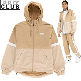 【11PC0303】PRO CLUB SYMMETRY TRACK JACKET (プロクラブ)　ナイロントラックジャケット　ヒップホップ衣装　ダンス　衣装　S〜3XL PROCLUBメンズアウター　ジャケットメンズ 大きいサイズ ジャケット LL 2L 3L 4L 5L