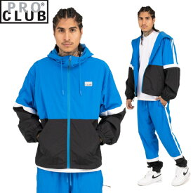 【11PC0303】PRO CLUB SYMMETRY TRACK JACKET (プロクラブ)　ナイロントラックジャケット　ヒップホップ衣装　ダンス　衣装　S〜3XL PROCLUBメンズアウター　ジャケットメンズ 大きいサイズ ジャケット LL 2L 3L 4L 5L