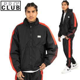 【03PC0303 】ボックスロゴ PRO CLUB FULL COURT WINDBREAKER JACKET (プロクラブ) スポーツウエアーアウターウエアー[あす楽]　PROCLUB ウインドブレーカージャケット Pro club プロクラブ　トラックジャケット メンズ 大きいサイズ 大きいサイズ M L LL 2L 3L