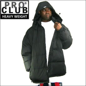 【123BD】(S〜7XL) 　PRO CLUB BUBBLE DOWN JACKET　(プロクラブ) バーブル ダウンジャケット メンズ 大きいサイズ 大きいサイズ ジャンパー LL 2L 3L 4L 5L 7L ブラックプロクラブアウターダウンジャケット