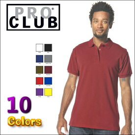 【121】PRO CLUB　(プロクラブ)　【全10色】[あす楽]PROCLUB PIQUE POLO SHIRT　(ポロシャツ)大きいサイズメンズ　メンズ無地ポロ　大きいポロシャツ　プロクラブポロ