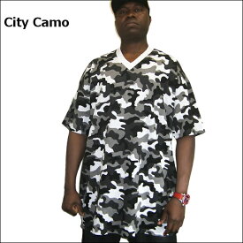 【106CAMO】PRO CLUB　(プロクラブ) 5.9oz【M〜5XL】【迷彩カモ】[あす楽]COMFORT　(コンフォート)　【MADE IN U.S.A】　V NECKPROCLUB Vネック無地/プレーン 半袖Tシャツ　(S/S TEE)大きいサイズ　スノボー ウェア　M L 2L 3L 4L 5L