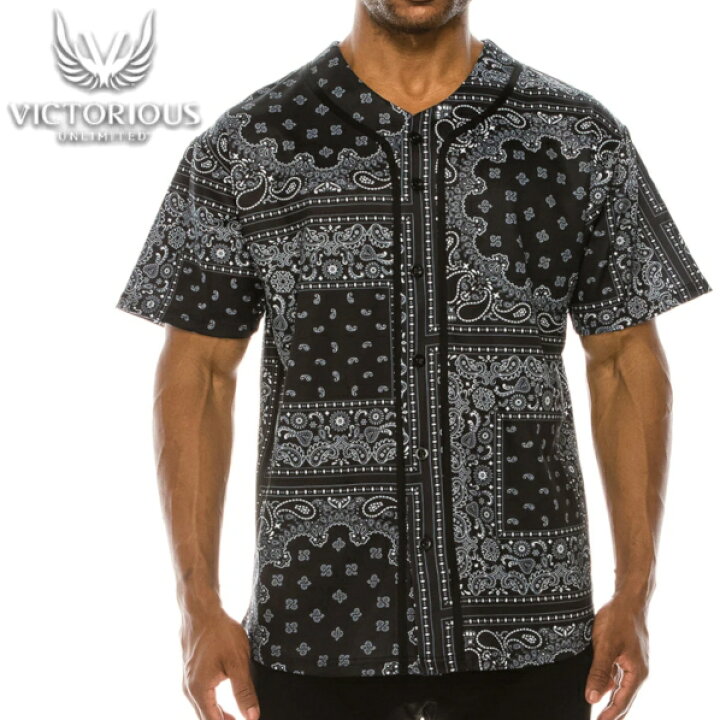 楽天市場】VICTORIOUS BASEBALL PAISLEY JERSEY【あす楽】ペイスリー柄 