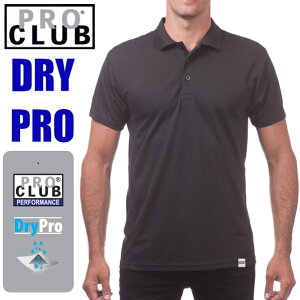 �y155�zDRY PRO PRO CLUB(�v���N���u)�h���C�v��Men's Performance Drypro Short Sleeve Polo100���|���G�X�e���@�q�b�v�z�b�v�ߑ��@�_���X�@�ߑ��yM�`XL�zPROCLUB ���n/�v���[�� �����|���V���c�������T�C�Y ��