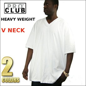 【105】PRO CLUB　(プロクラブ)6.5オンス[あす楽]　メンズ大きいサイズHEAVY WEIGHT　(ヘビーウェイト)　V NECKPROCLUB Vネック無地/プレーン 半袖Tシャツ　(S/S TEE)小さいサイズ大きいサイズスノボー ウェア インナー 作業着M L LL 2L 3L 4L 5L