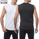 【133】S〜3XL PRO CLUB (プロクラブ)(コンフォート) COMFORT MUSCLE SLEEVELESS ヒップホップ衣装　ダンス　PROCLUB 無地/マッスルTシャツ　タンクトップ　ジムウエア大きいサイズメンズ インナー 作業着5Lスリーブレス