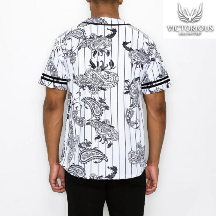 楽天市場】VICTORIOUS BASEBALL PAISLEY JERSEY【あす楽】ペイスリー柄 