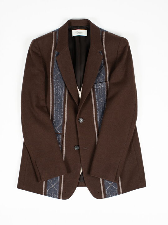 楽天市場】【Azuma.】アズマ TALLIT STRIPE JACKET ブラウン 