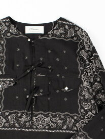【Azuma.】アズマ BANDANA PULLOVER SHIRT BLACK バンダナシャツ プルオーバーシャツ 東京コレクションブランド メンズ