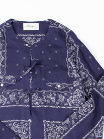 【Azuma.】アズマ BANDANA PULLOVER SHIRT BLUE バンダナシャツ プルオーバーシャツ 東京コレクションブランド メンズ