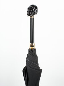 �yPasotti�z�p�\�b�e�B BLACK OXFORD UMBRELLA WITH BLACK SKULL HANDLE �P ���@�u���b�N�X�J�� �����Y ���P ������ �C�^���A�����Y������� �G���K���g ��i ���b�N