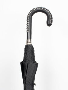 クーポン安い 雨傘 長傘 傘 メンズ スタッズ イ お洒落 おしゃれ Pasotti パソッティ With Umbrella Studs Spuare Pattern Handle Gupik Black 純正値下げ Www Nancy Bell Com